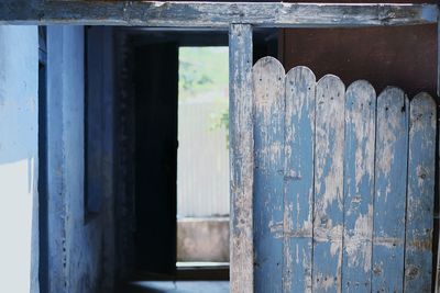 Close-up of open window