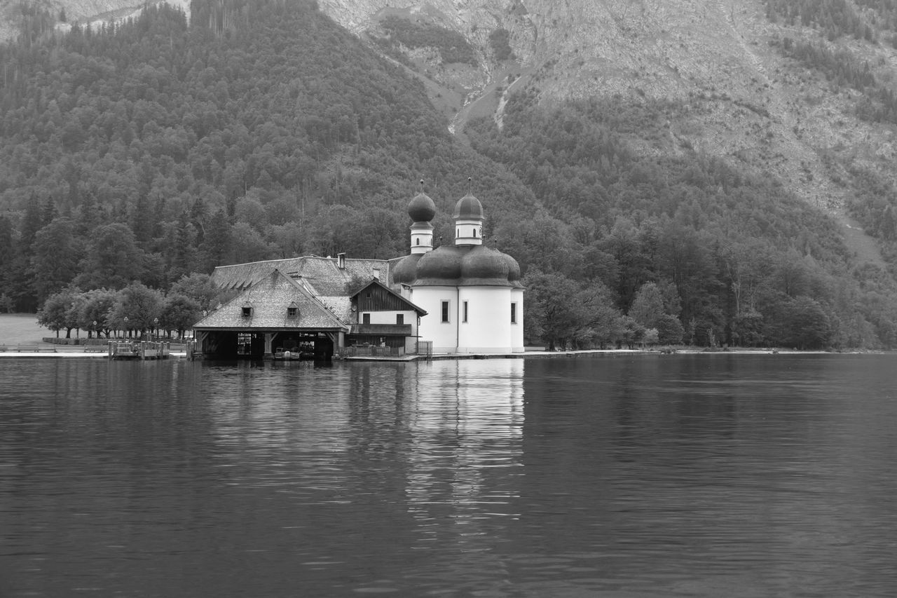 VIEW OF LAKE AGAINST MOUNTAIN