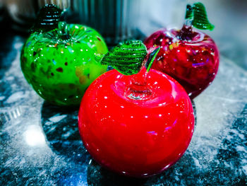 Close-up of strawberry on table