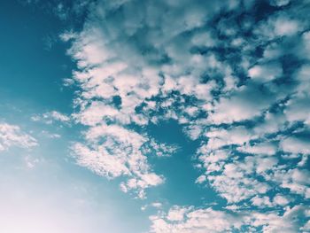 Low angle view of clouds in sky