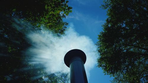 Low angle view of tower against sky