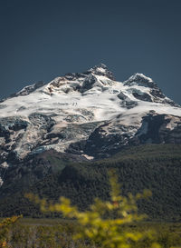 Scenic view of snowcapped mountains