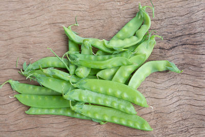High angle view of vegetables on table