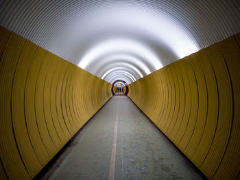 View of empty subway tunnel