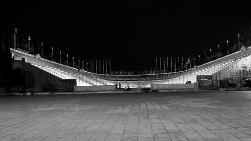 View of bridge at night