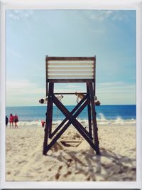 Rear view of a beach