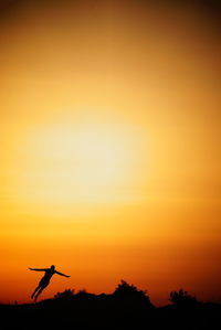 Low angle view of sky at sunset