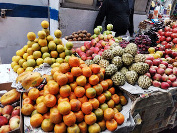 Fruits for sale at market stall