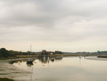 Scenic view of river against sky