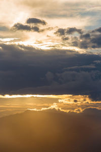 Scenic view of cloudscape during sunset