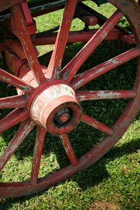 Close-up of rusty wheel