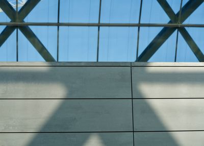 Low angle view of modern building against sky