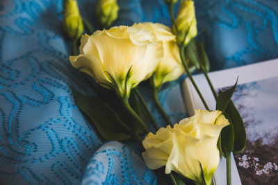 Close-up of yellow rose bouquet