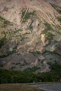 High angle view of a land