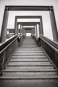 Low angle view of empty staircase