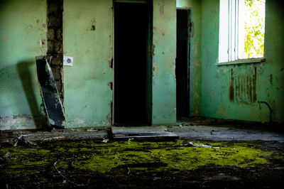 Interior of abandoned building