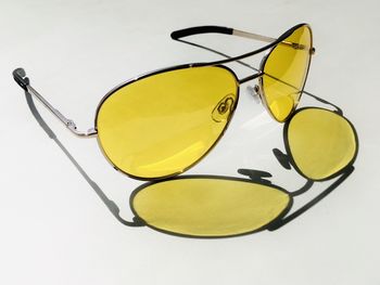 High angle view of sunglasses on table