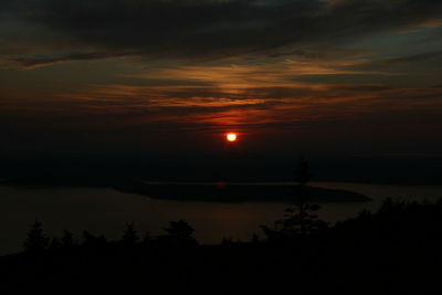 Scenic view of sunset over sea