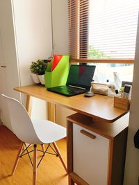 Empty chairs and table at home