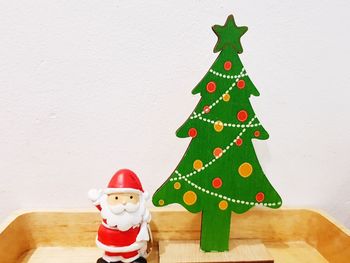 Christmas decoration on wall at home