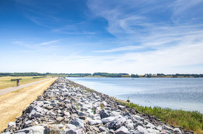 Scenic view of river against sky