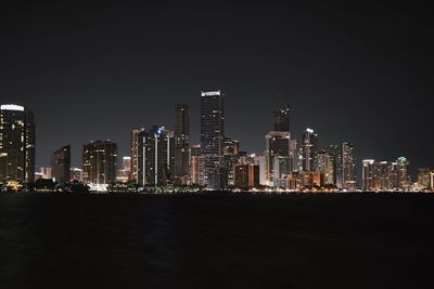 Miami cityscape at night