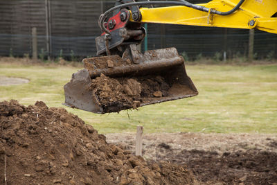 Close-up of construction site