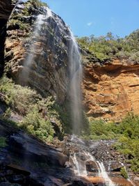 Scenic view of waterfall