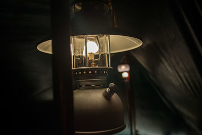 Close-up of illuminated window