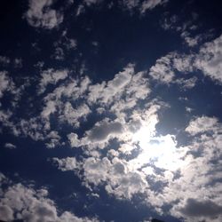 Low angle view of cloudy sky