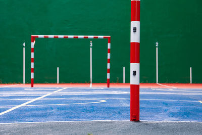 High angle view of basketball hoop