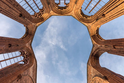 The view up in the franciscan monastery church. berlin, germany