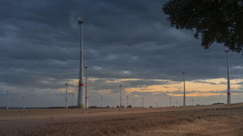 Low angle view of field against sky