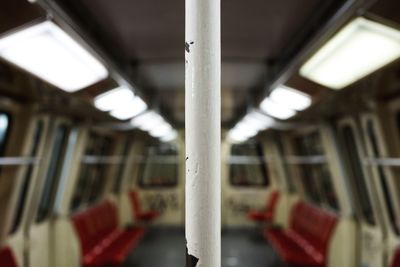 Close-up of train