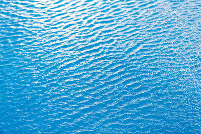 Full frame shot of rippled water in swimming pool