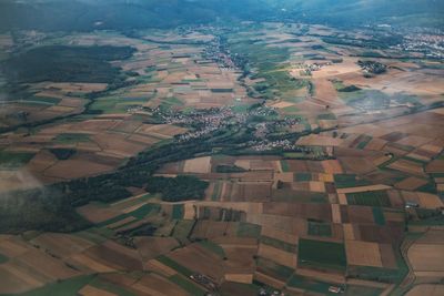 Aerial view of rural landscape