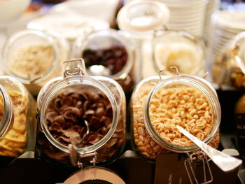 High angle view of food on table