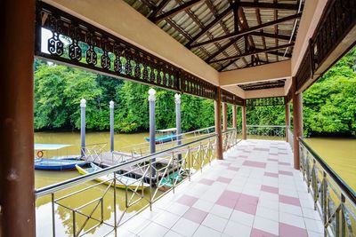 River jetty in sarawak at niah cave park