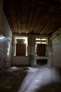 Interior of abandoned building