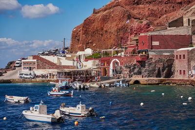 Boats in sea