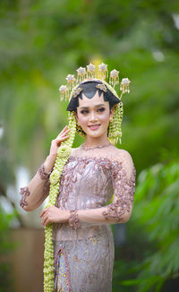 Bridal clothes and bridal makeup from central java, indonesia