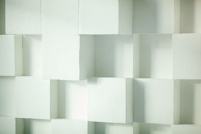 Full frame shot of patterned white wall
