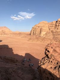 Scenic view of desert against sky