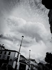 Low angle view of buildings against sky