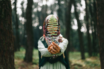 Man in a forest