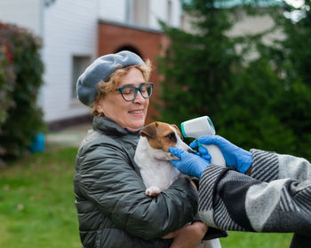 Woman with dog