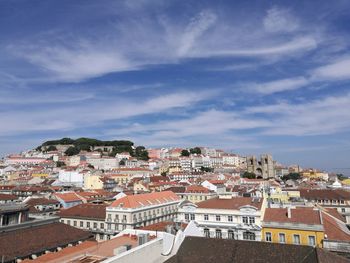 High angle shot of townscape