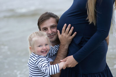 Happy family at beach