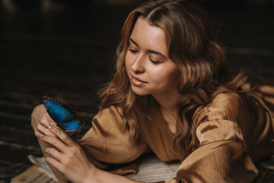 Young woman looking at camera