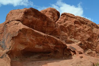 Scenic view of rock formation against sky
